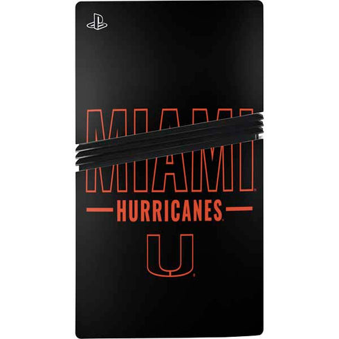 University of Miami Hurricanes PS5 Pro Console Skin